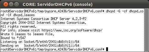 O resultado deve ser: 7. Configure o dibbler client no cliente para receber as configurações do servidor. e. Abra o terminal da máquina cliente. f.