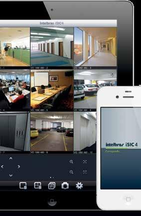 CFTV Intelbras isic 4 Software para visualização de imagens via smartphones e tablets Compatível com Apple ipad, iphone e