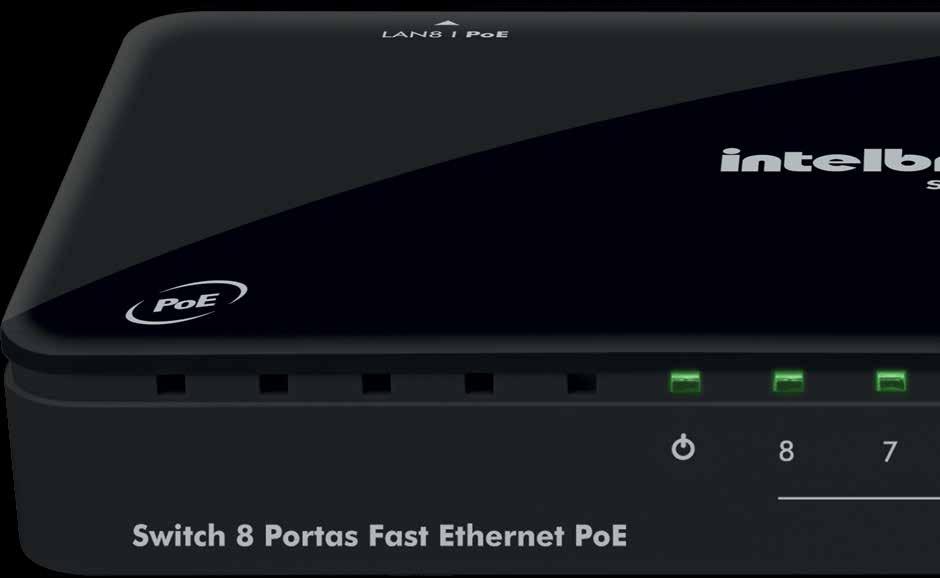 redes com fio SF 800 P Switch 8 portas Fast Ethernet PoE Porta 8