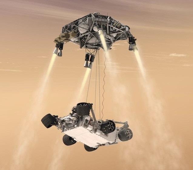 5. Em 6 de agosto de 01, o jipe Curiosity pousou em Marte. Em um dos mais espetaculares empreendimentos da era espacial, o veículo foi colocado na superfície do planeta vermelho com muita precisão.