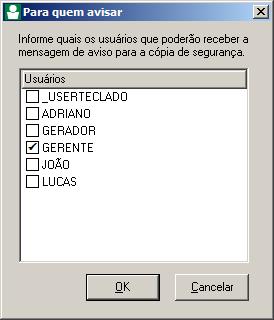 No campo Quais usuários poderão ser avisados, clique no botão Definir.