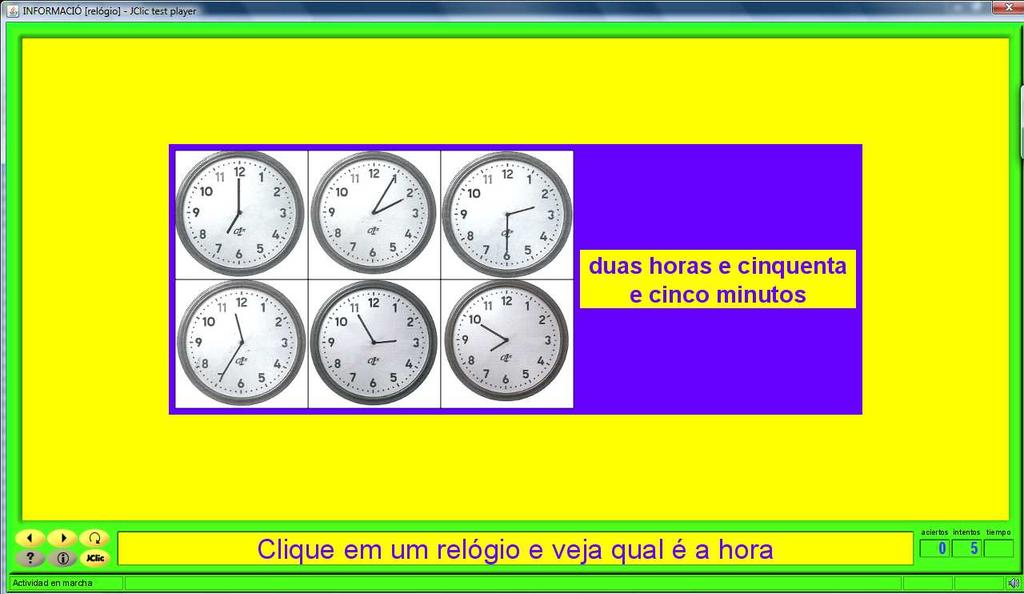 Atividade de exploração 5) Identificar Células: apresenta um único conjunto de informações onde se deve clicar sobre as partes que cumpram certas condições, isto é, identificar a pergunta com sua