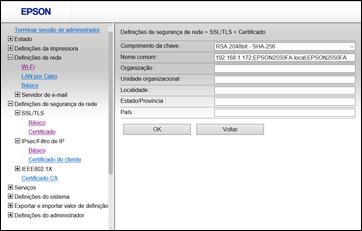 Certificado autoassinado Um certificado autoassinado é emitido e assinado pelo próprio produto.