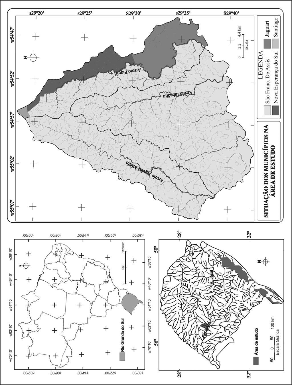 Figura 1. Localização da área de estudo. O rebordo do Planalto tem sua origem ligada ao recuo do Planalto gerando áreas escarpadas.