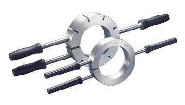 Aquecedores por indução ajustáveis e fixos da série EAZ são adequados para a desmontagem frequente de vários tamanhos de anéis internos de rolamentos de rolos cilíndricos.