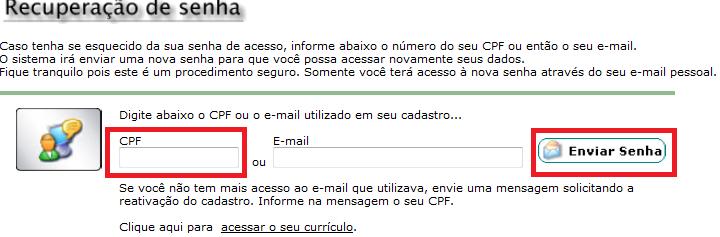 Digitar apenas o número do CPF e clicar no