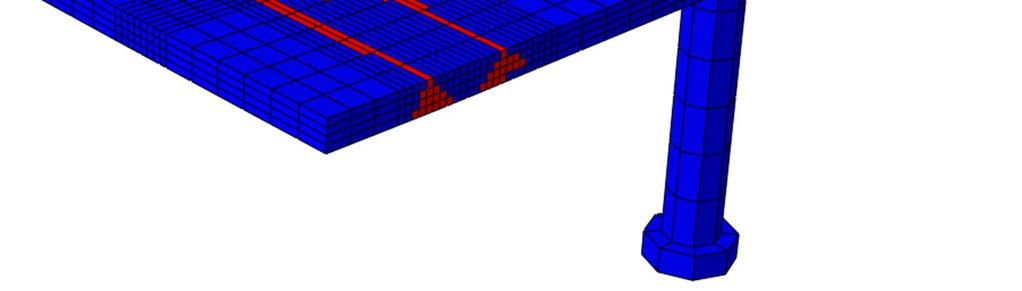 2: Chapa de ancoragem submetida a compressão Nas simulações realizadas, o critério de rotura consistiu na limitação da deformação do betão através da extensão última de