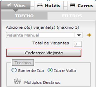 23.1. Incluir Viajante CALL CENTER No ícone Cadastrar Viajantes pode-se inserir no sistema, viajantes que