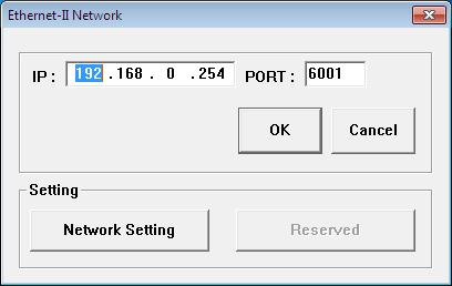 2- Clique no botão Network Setting 3- Na janela