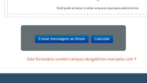 Para finalizar, clique em Enviar mensagem ao Fórum