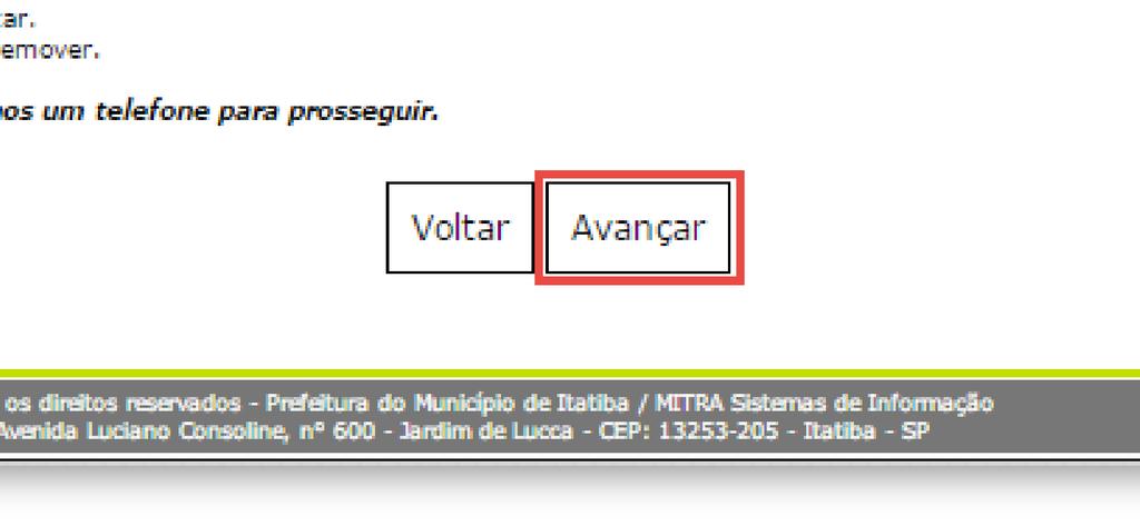 clicando na respectiva ação.