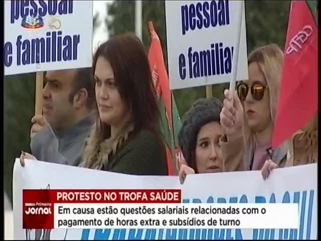 Center do Grupo Trofa Saúde em protesto http://www.pt.