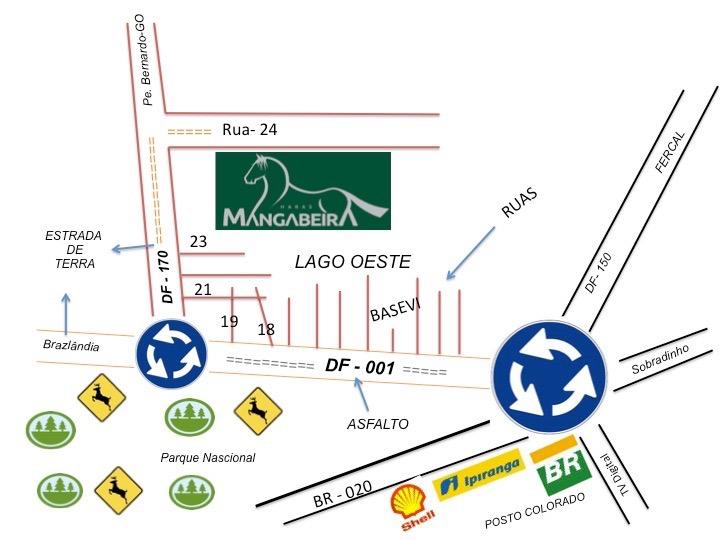 MAPA DE ACESSO AO HARAS MANGABEIRA DISTÂNCIAS APROXIMADAS: BALÃO DO