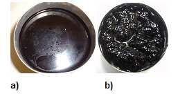 A figura 4.9 mostra o ligante LUBNOR nas cápsulas utilizadas para o ensaio de penetração antes e depois de ser irradiada com a dose de 50 kgy. Figura 4.