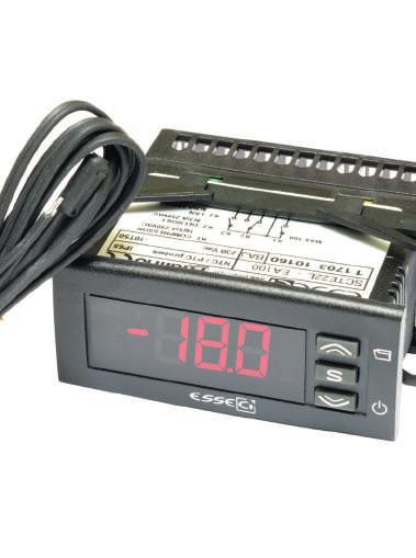 Termómetro termostato digital ESSECI 2KTE10L-E100BAJ com sonda 230 V temperaturas www.aldifrio.