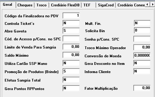 Após inserirmos uma finalizadora, colocando o seu grupo, código e descrição, devemos configurá-la, selecionando a opção configurar. 1.