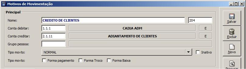 Conforme imagem a seguir: Após o preenchimento dos campos, clicar no botão Salvar para registrar as alterações. 3.2.