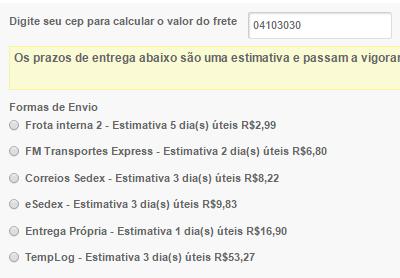 Opções de entrega: Boas e más práticas Boa prática O que não fazer 3 opções claras de frete com preços coerentes com os prazos informados.