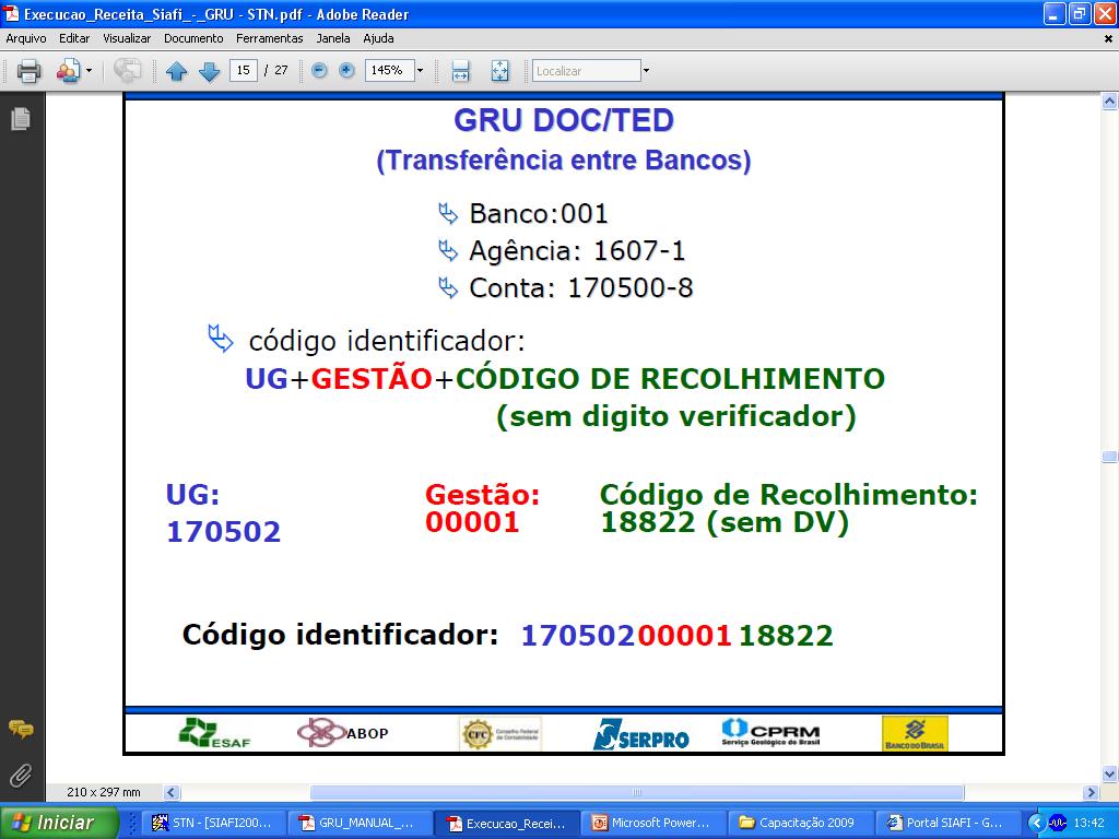 Modelo de GRU DOC/TED 150014