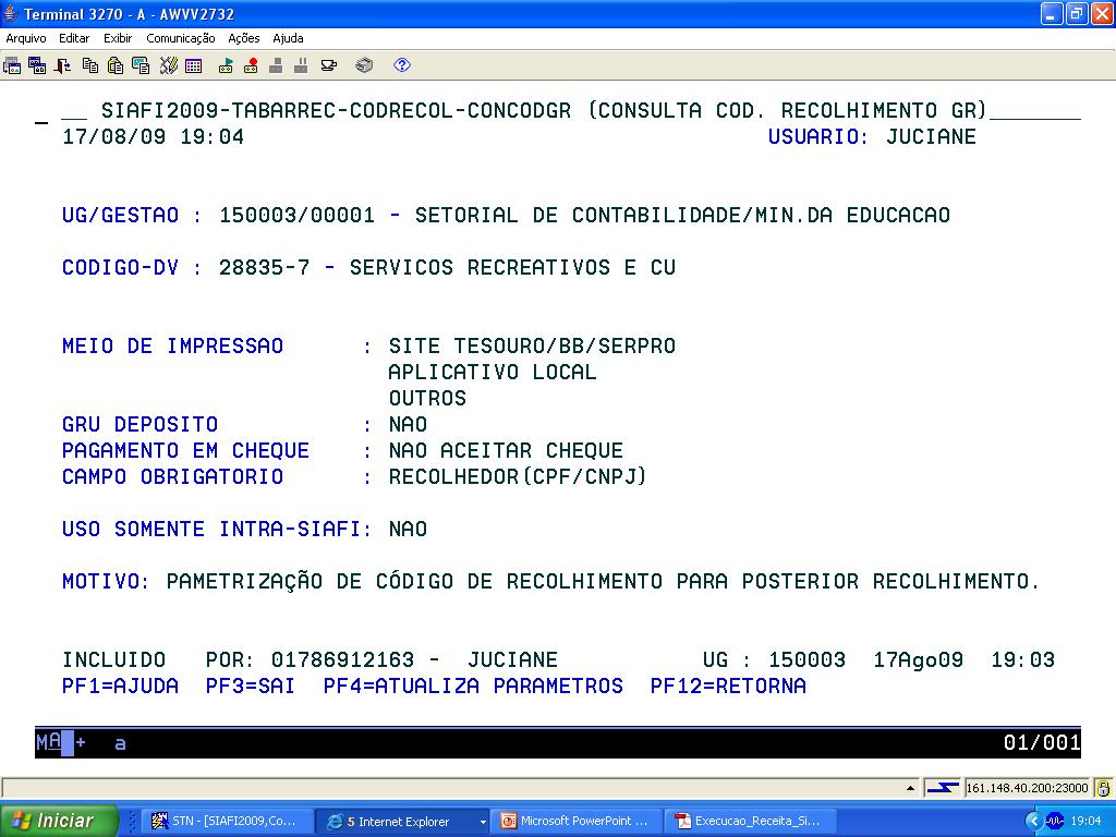 Usar a tecla (F2) para