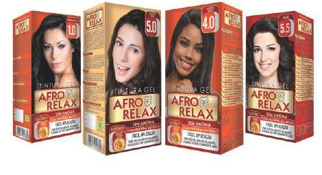 TINTURA GEL AFRO RELAX CÓD.: 3454 Preto azulado 1.0 50gr CÓD.