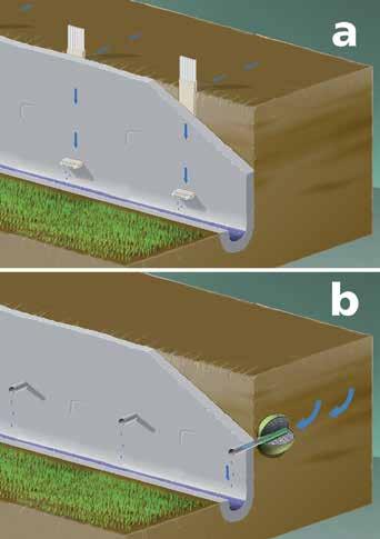 O dreno Solotrat resulta da execução de 24 rasgos de 0,4 mm com 3,5 cm de extensão a cada 19 mm para o mesmo tubo de PVC do dreno Geotécnica, sem envolvimento por qualquer tipo de tela.