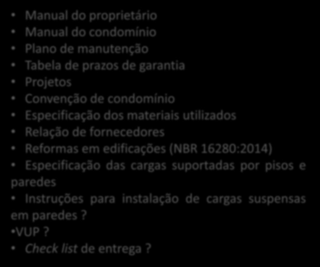 16280:2014) Especificação das cargas suportadas por pisos e