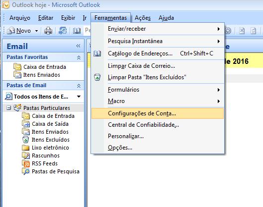 2. Configurando o Outlook.