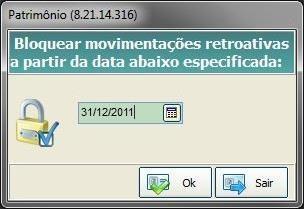 Sistema de Controle Patrimonial 59 Assim como todos os módulos do Sistema de Contabilidade Pública Integrada (SCPI8), o sistema de Controle Patrimonial disponibiliza alguns recursos para impedir que