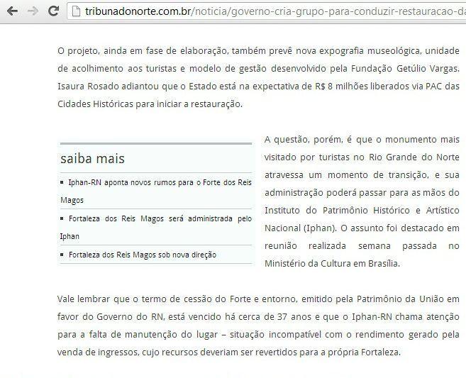 FONTE: Site do jornal Tribuna do Norte. Disponível em: http//: www.tribunadonorte.com.br. Acesso em 24 mar. 2013.