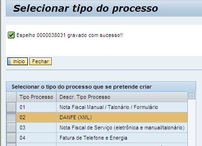 Para isso selecione (marque) todos os itens constantes da Nota Fiscal clicando