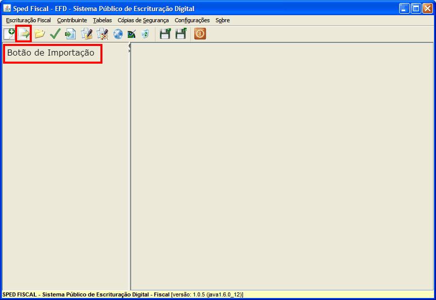18 4.2 Utilização Processo de Utilização: Após a instalação, será criado um atalho na área de trabalho e um acesso pelo menu iniciar Tela do programa SPED