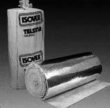 Isolamentos Isolamento Exterior - 55 mm - IBR ALUMÍNIO Descrição Manta de lã de vidro com um revestimento de kraft + alumínio que actua como suporte e barreira de vapor, Isolamento térmico e acústico