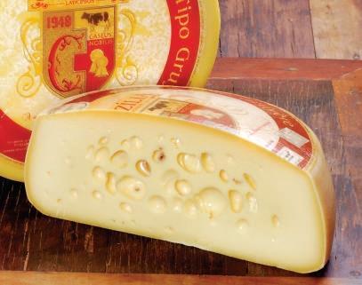 Gruyère O Gruyère é um dos queijos mais famosos do mundo, e hoje em dia o mais vendido da suíça, que possui uma receita ancestral e uma produção artesanal.