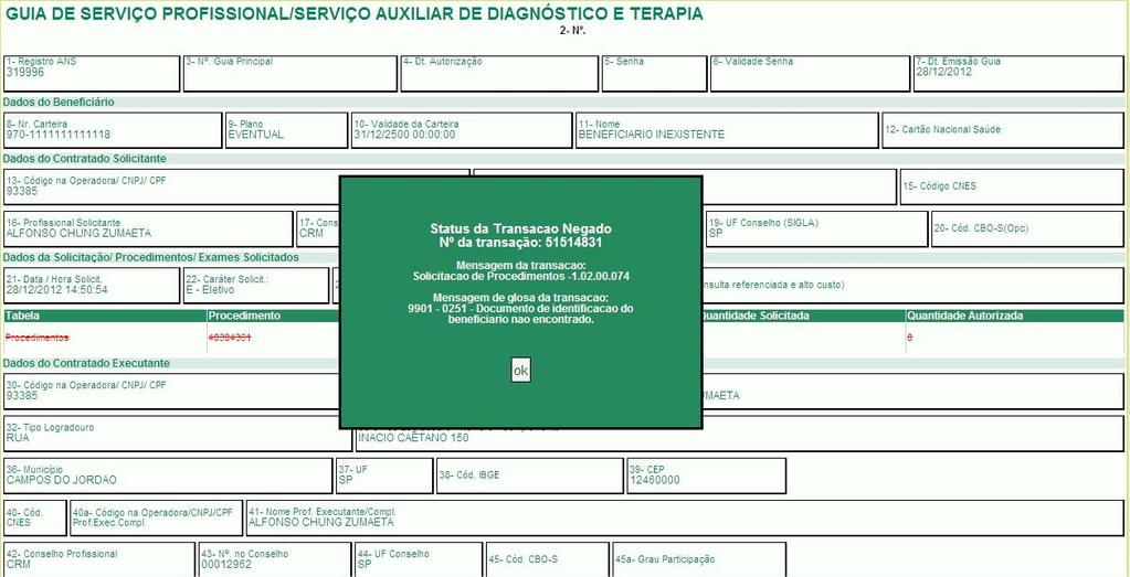 Internação (Urgência/ Emergência) ou