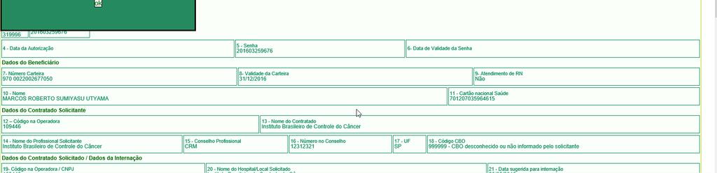 Caso seja devolvida a informação de ESTUDO, solicitamos entrar em contato com a Operadora para auxilio.