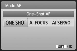 E: Alterar o Modo AFN Pode seleccionar o modo AF que melhor se adequa às condições de disparo ou ao motivo. Nos modos da Zona Básica, o modo AF ideal é definido automaticamente.