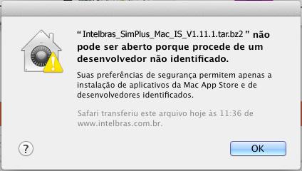 9. Dúvidas frequentes Porque não consigo instalar o Intelbras SIM Plus no meu MAC?