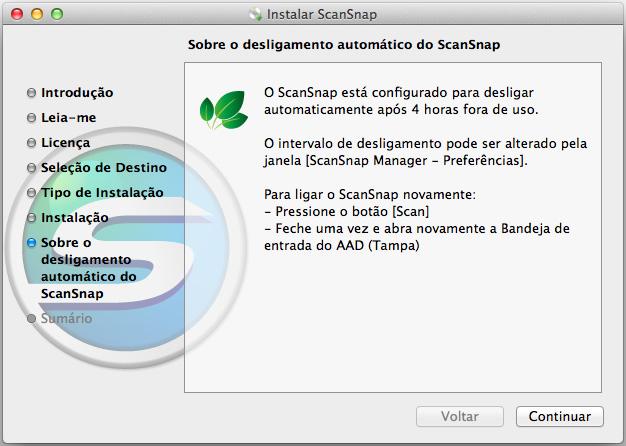 Instalando no Mac OS 13.Leia as instruções e clique o botão [Continuar].