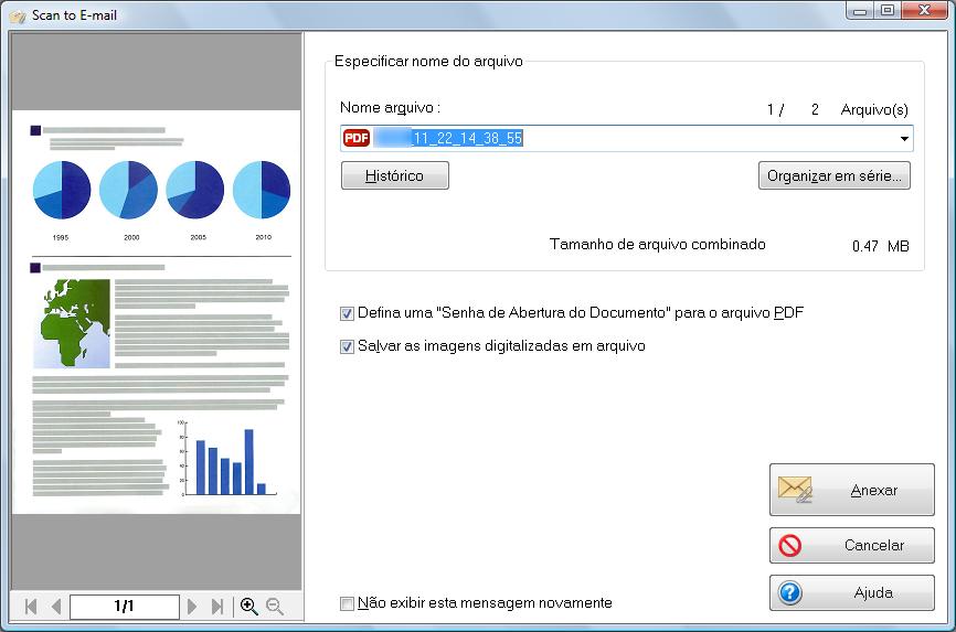 Usando o ScanSnap com o Quick menu (Windows) 3. Clique o ícone [Scan to E-mail]. A janela [Scan to E-mail] será exibida. A janela [Scan to E-mail] pode ser ocultada.