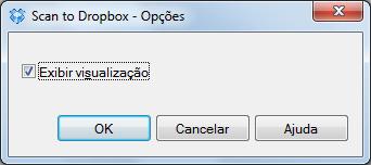 Usando o ScanSnap com o Quick menu (Windows) Preferências As configurações relacionadas ao [Scan to Dropbox] podem ser alteradas. 1. Mova o cursor do mouse sobre o ícone [Scan to Dropbox] e clique.