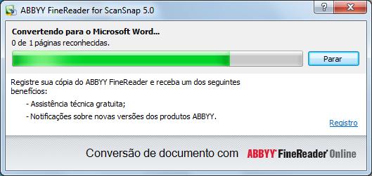 Usando o ScanSnap com o Quick menu (Windows) Ícone [ABBYY Scan to Excel(R)] Ícone [ABBYY Scan to PowerPoint(R)] Para maiores detalhes sobre como alterar as configurações, consulte a seção