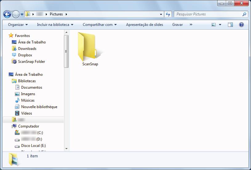 Usando o ScanSnap com o Quick menu (Windows) Salvando dados no Picture Folder Esta seção descreve como salvar as imagens digitalizadas como arquivo JPEG no Picture Folder.