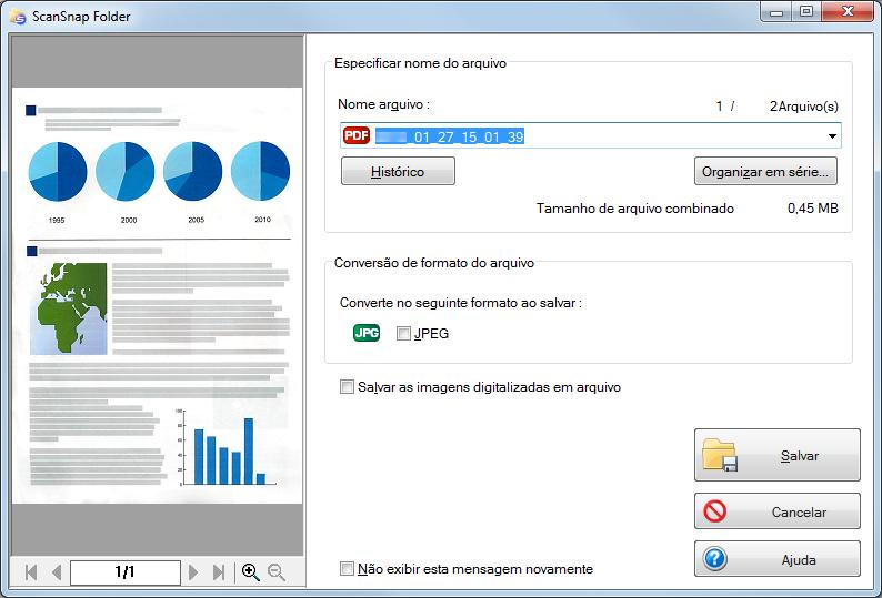 Operações do ScanSnap Folder (Windows) 6. Verifique a imagem digitalizada na janela de visualização.
