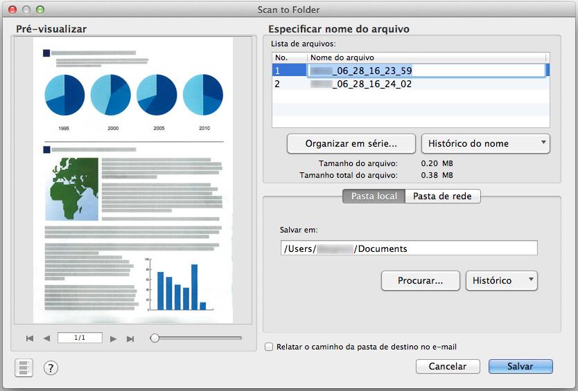 Usando o ScanSnap com o Quick menu (Mac OS) 4. Verifique a imagem digitalizada na janela de visualização.