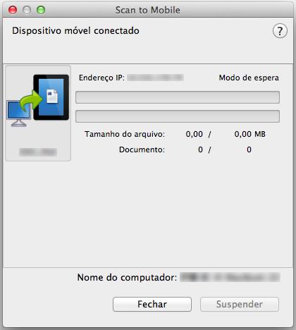 Usando o ScanSnap com o Quick menu (Mac OS) 2. Conecte-se ao computador através do dispositivo móvel.