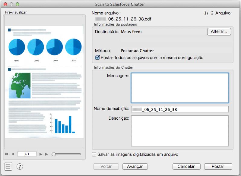 Usando o ScanSnap com o Quick menu (Mac OS) 5. Verifique a imagem digitalizada na janela de visualização.