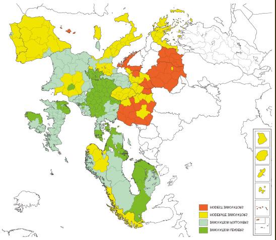 Investigação, Desenvolvimento e Inovação Regional Innovation Scoreboard 4 Resultados do Regional Innovation Scoreboard em Portugal Regional Innovation Scoreboard 2014 2004 2006 2008 2010 Portugal