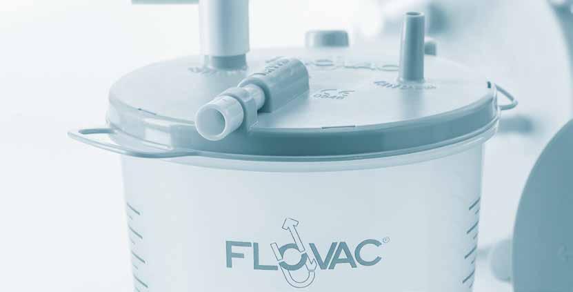 1 FLOVAC EM DETALHES 1 2 3 4 5 6 7 8 Fixação da tampa do CANISTER - A tampa do frasco FLOVAC na versão CANISTER é fixada por 5 grampos em mola que garantem uma fixação segura e permanente para o