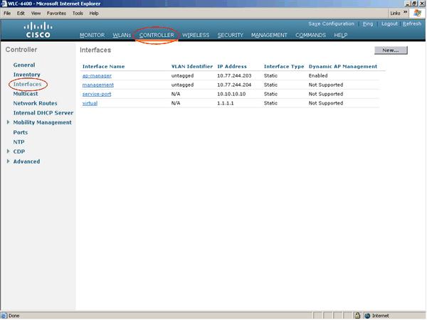 Configurar as interfaces dinâmica (VLAN) no WLC Este procedimento explica como configurar interfaces dinâmicas no WLC.